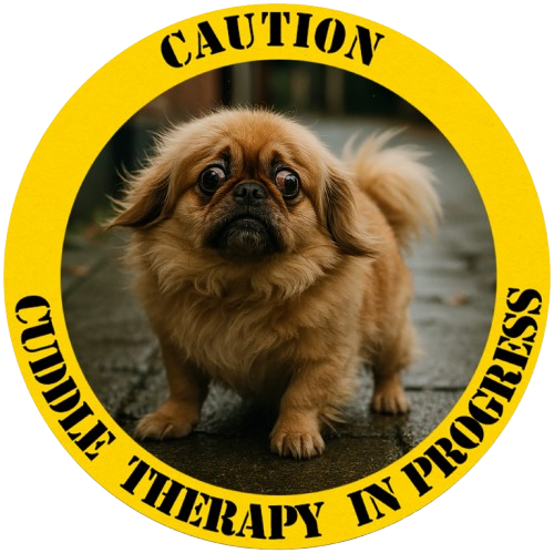 Caution: Cuddle Therapy in Progress T-Shirt — Cute Pomeranian Dog Tee
