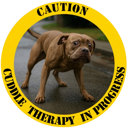Dog Therapy T-Shirt — "Caution: Cuddle Therapy in Progress" Cute Pet Tee