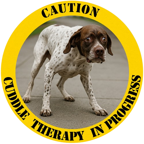 Dog Therapy T-Shirt — "Caution: Canine Therapy in Progress" Graphic Tee