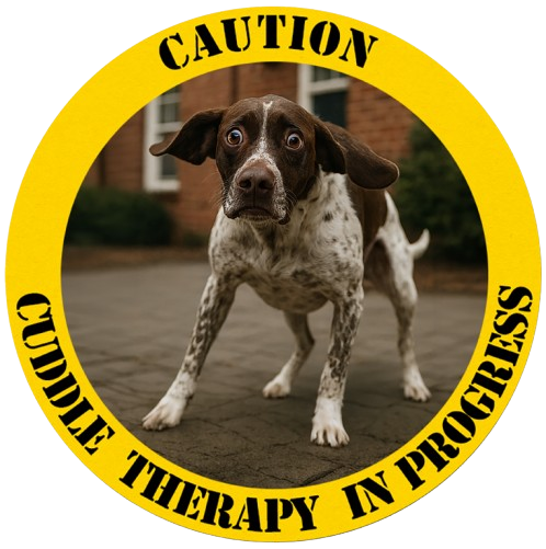 Dog Therapy T-Shirt — "Caution: Canine Therapy in Progress" Casual Tee for Dog Lovers