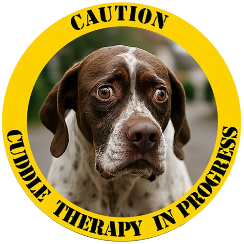 T-Shirt — "Caution: Cuddle Therapy in Progress" Dog Photo Tee