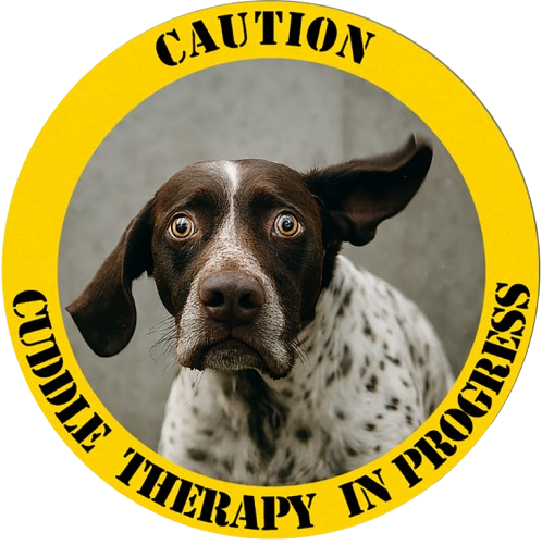 Dog Therapy T-Shirt — "Caution: Canine Therapy in Progress" Cute Springer Photo Tee