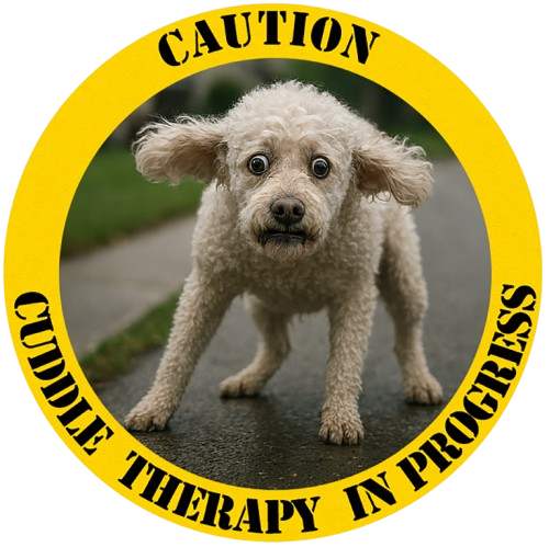 Dog Therapy T-Shirt — "Caution: Canine Therapy in Progress" Paw-Loving Tee
