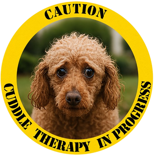 T-Shirt — "Caution: Canine Therapy in Progress" Dog Photo Tee