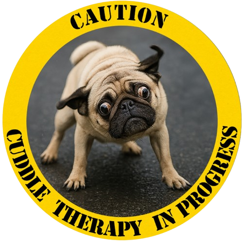 Pug Caution 'Cuddle Therapy in Progress' T-Shirt