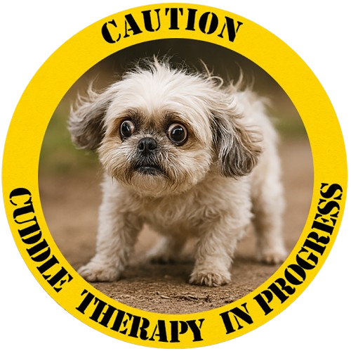 Dog Therapy T-Shirt — “Caution: Cuddle Therapy in Progress” Cute Pet Tee
