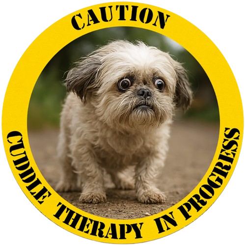 T-Shirt — "Caution: Cuddle Therapy in Progress" Dog Graphic Tee