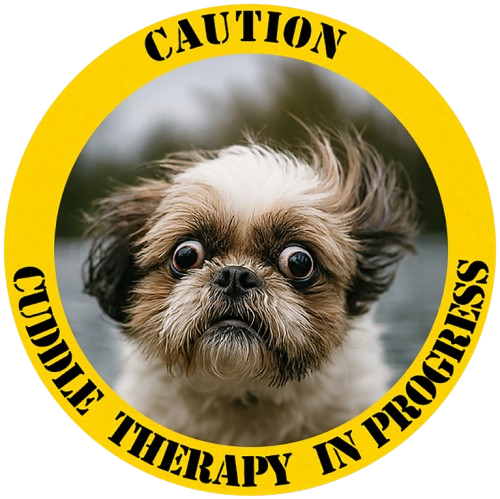 T-Shirt — "Caution: Crumbie Therapy in Progress" Cute Dog Novelty Tee