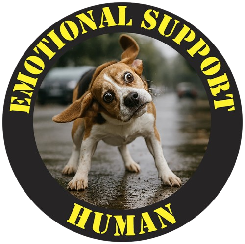 Emotional Support Human T‑Shirt — Funny Dog Rescue Pet Tee
