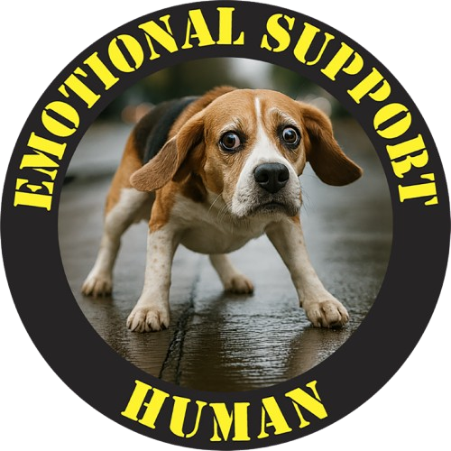 Emotional Support Human T‑Shirt – Funny Dog Therapy Tee