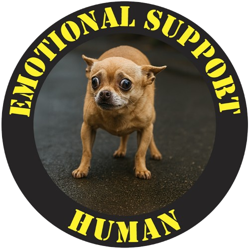 Emotional Support Human T-Shirt — Funny Dog Badge Tee