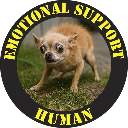 Emotional Support Human T‑Shirt — Funny Chihuahua Pet Humor Tee