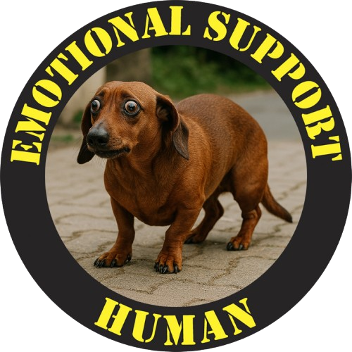 Emotional Support Human T-Shirt – Funny Dachshund Comfort Tee