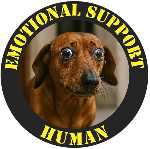 Emotional Support Human T-Shirt — Funny Dachshund Pet Lover Tee