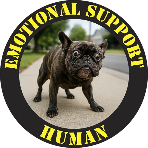 Emotional Support Human T-Shirt — Funny French Bulldog Pet Tee