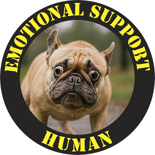 Emotional Support Human Tee — Cute Pug Graphic T‑Shirt