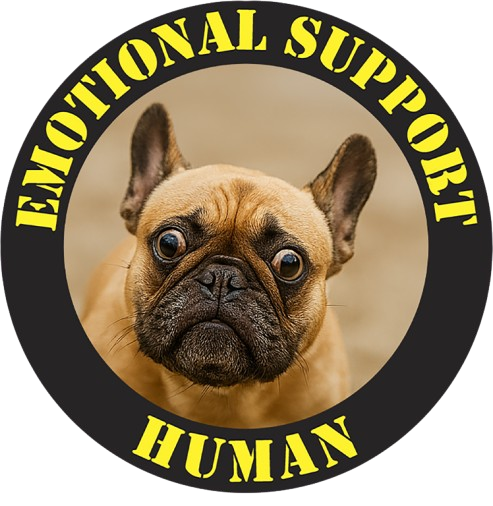 Emotional Support Human T‑Shirt — Funny French Bulldog Pet Lover Tee