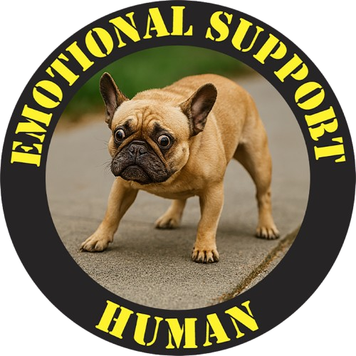 Emotional Support Human T‑Shirt — Funny French Bulldog Tee