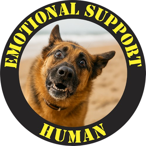Emotional Support Human T-Shirt — Funny Dog Photo Tee