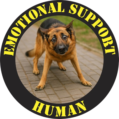 Emotional Support Human Tee — Funny Rescue Dog Graphic T-Shirt