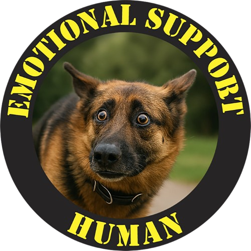 Emotional Support Human Tee — German Shepherd Rescue Shirt