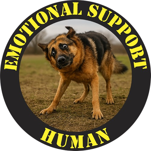 Emotional Support Human T-Shirt - Rottweiler Dog Badge Tee