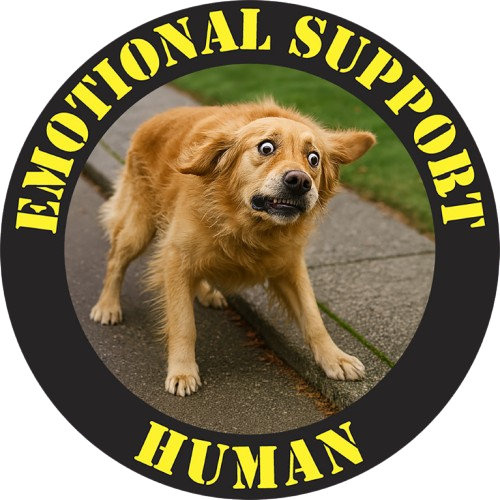 Emotional Support Human T‑Shirt — Funny Golden Retriever Pet Therapy Tee