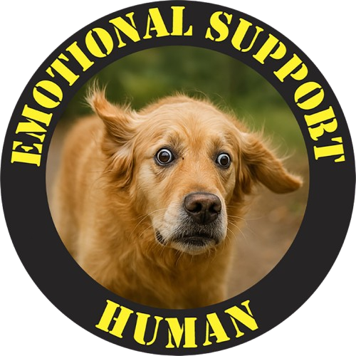 Emotional Support Human Tee — Funny Dog Photo Shirt
