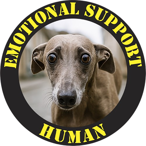Emotional Support Human T-Shirt — Funny Dog Photo Tee for Pet Lovers