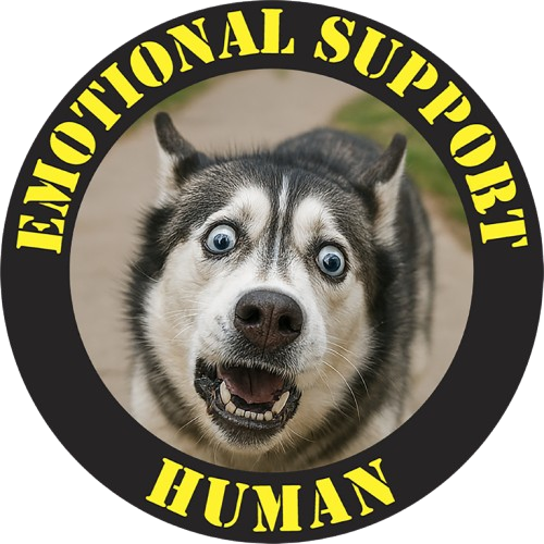 Emotional Support Human T‑Shirt — Funny Husky Pet Lover Tee