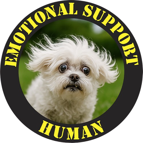 Emotional Support Human T‑Shirt — Cute Dog Photo Tee