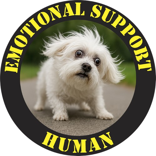 Emotional Support Human T-Shirt — Cute Dog Badge Graphic Tee