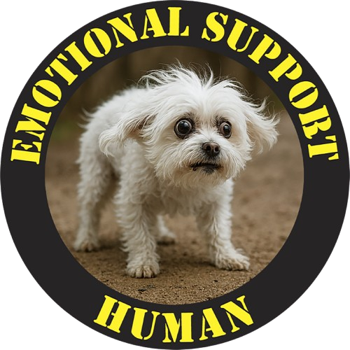 Emotional Support Human T‑Shirt — Cute Rescue Dog Pet Lover Tee