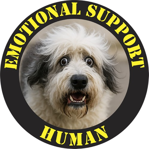 Emotional Support Human Tee — Funny Dog Photo Graphic T-Shirt