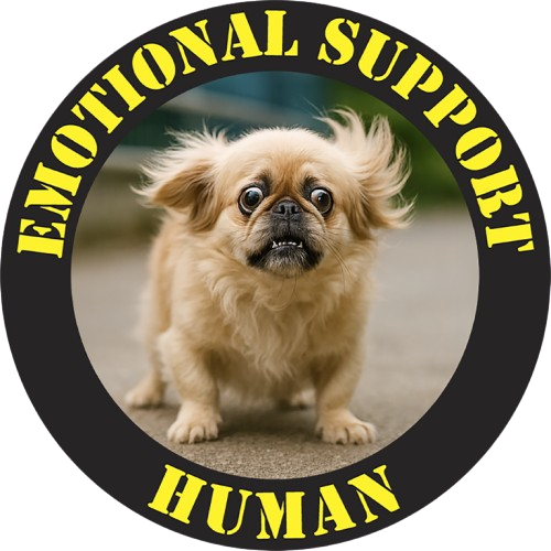 Emotional Support Human T-Shirt — Funny Pug Dog Comfort Tee