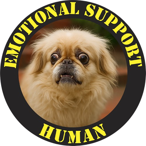 Emotional Support Human T-Shirt — Cute Pomeranian Graphic Tee
