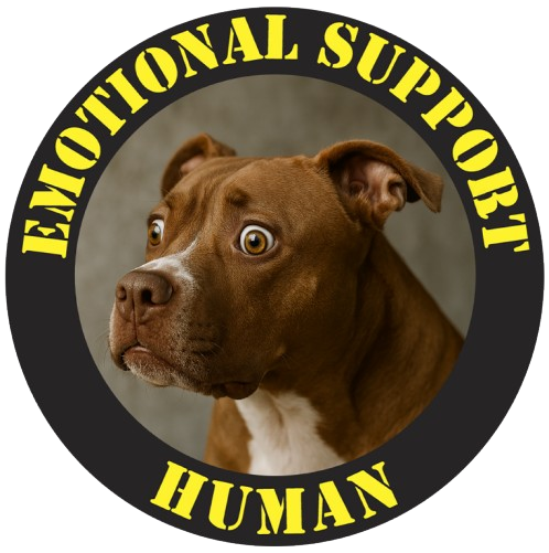 Emotional Support Human T-Shirt — Funny Dog Portrait Tee for Pet Lovers