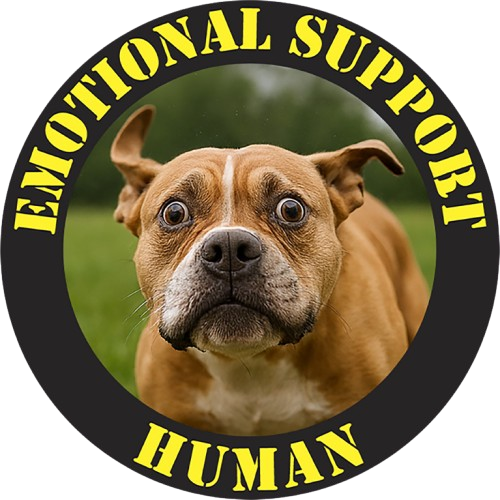 Emotional Support Human T-Shirt – Cute Dog Photo Tee