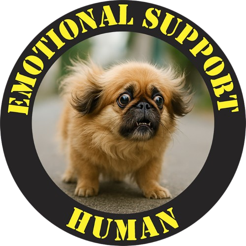 Emotional Support Human T‑Shirt — Funny Pekingese Pet Lover Tee