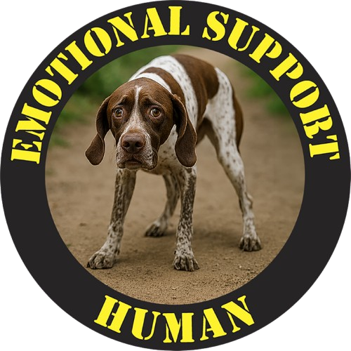 Emotional Support Human T-Shirt – Funny Dog Photo Tee for Pet Lovers
