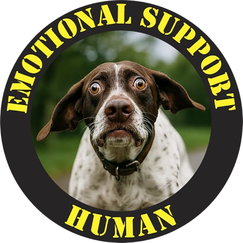 Emotional Support Human T-Shirt — Cute Dog Badge Tee
