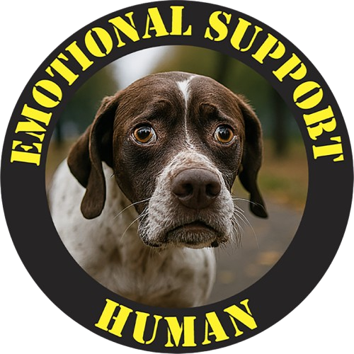 Emotional Support Human T-Shirt — Funny Dog Photo Tee for Dog Lovers