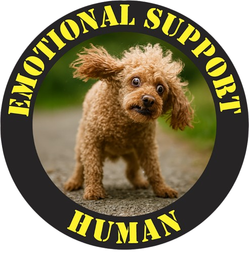 Emotional Support Human T‑Shirt — Cute Poodle Pet Lover Tee