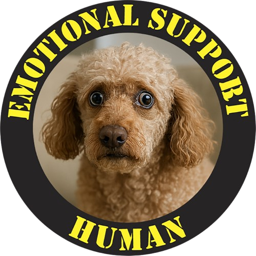 Emotional Support Human T-Shirt — Cute Poodle Pet Lover Tee