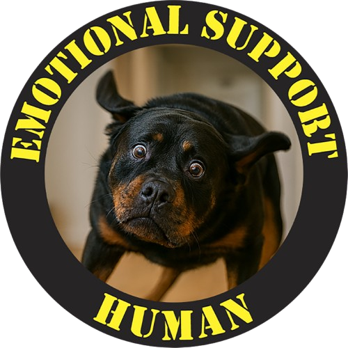 Emotional Support Human T-Shirt – Rottweiler Rescue Pet Lover Tee
