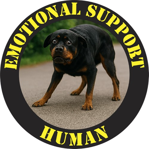 Emotional Support Human Tee — Funny Rottweiler Pet Lover T-Shirt