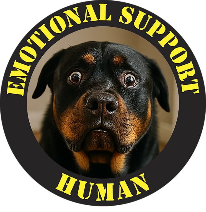 Emotional Support Human T-Shirt — Funny Rottweiler Pet Lover Tee