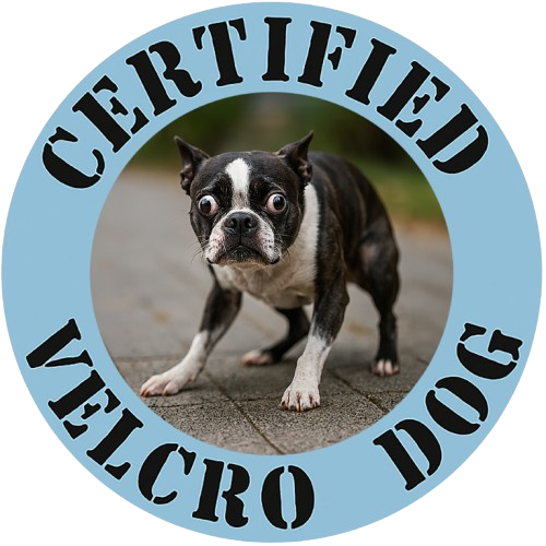 Certified Velcro Dog T‑Shirt — Funny Puppy Photo Tee for Dog Lovers