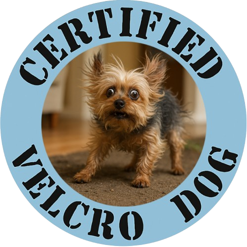 Certified Velcro Dog T-Shirt — Funny Puppy Badge Tee