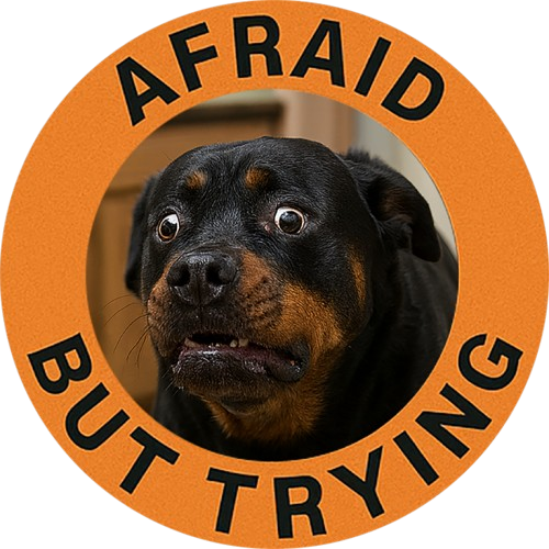Afraid But Trying Dog T-Shirt